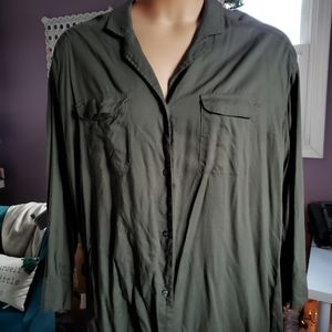 Ava and Viv Olive Green Button Up Shirt